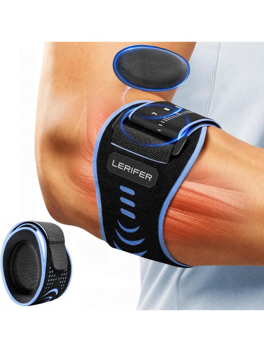 Adjustable Tennis Elbow Brace & Golf Strap for Tendonitis Relief, Forearm